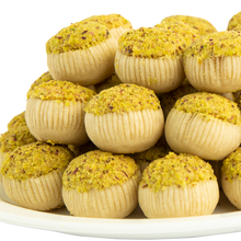 Load image into Gallery viewer, Tunisian almond tajin dessert cut into small squares by Masmoudi Gourmet