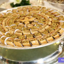 Load image into Gallery viewer, Baklava Fekia Tunisian nut baklava pieces in 450g box by Masmoudi Gourmet