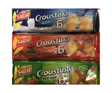 Load image into Gallery viewer, 6 x Biscuits Croustina – 3 Saveurs : Chocolat, Vanille, Noisette | 6 x Croustina Biscuits – 3 Flavors: Chocolate, Vanilla, Hazelnut