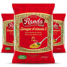 Load image into Gallery viewer, Randa Bird Tongue Pasta 3 x 500g | Tunisian Durum Wheat Soup Pasta
