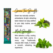 Load image into Gallery viewer, Kyufi Sugar Free Mint Tea Sticks (2 x 15 Sachets) | Instant Tunisian Tea Mix
