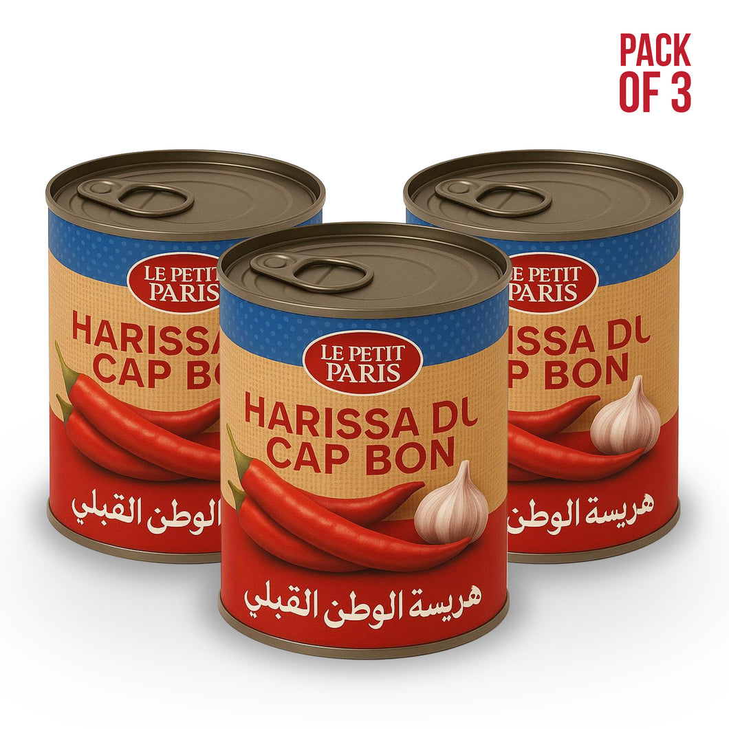 3 x Harissa Le Petit Paris – Pâte de Piment Tunisienne 135g | 3 x Le Petit Paris Harissa – Tunisian Chili Paste 135g