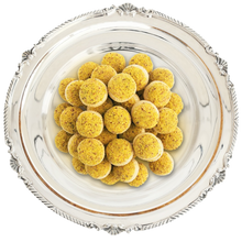 Load image into Gallery viewer, Tunisian almond tajin dessert cut into small squares by Masmoudi Gourmet
