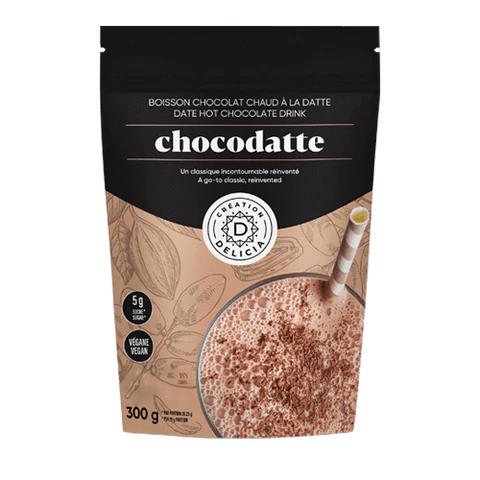 Chocodatte 300g – Préparation Chocolat Chaud Sucrée aux Dattes | Chocodatte 300g – Hot Chocolate Mix Sweetened with Dates