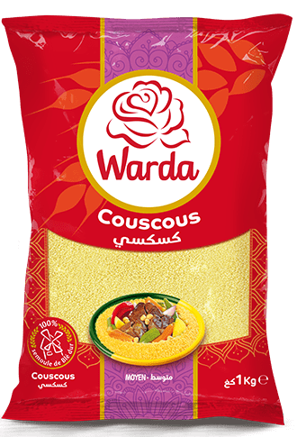 Couscous Moyen La Rose Blanche – 2 x 1kg | La Rose Blanche Medium Couscous – 2 x 1kg