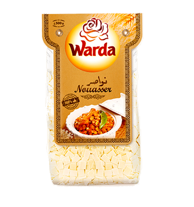 Nouasser Warda – Pâtes Traditionnelles Tunisiennes 500g | Warda Nouaser Pasta – Traditional Tunisian Flat Pasta 500g